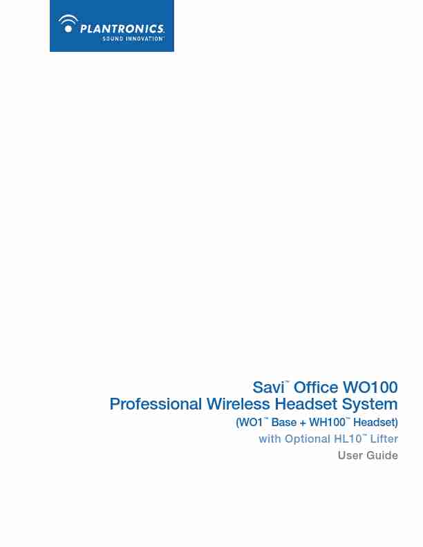 Plantronics Wireless Office Headset WO100-page_pdf